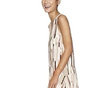 b New York Women’s Sleeveless Eco Handkerchief Hem Dress Geometric Size Medium